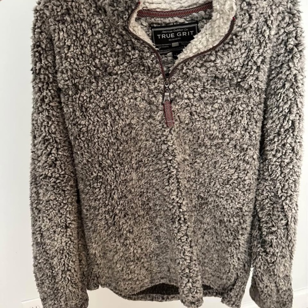 True Grit Zip-Up Sweater - Gray